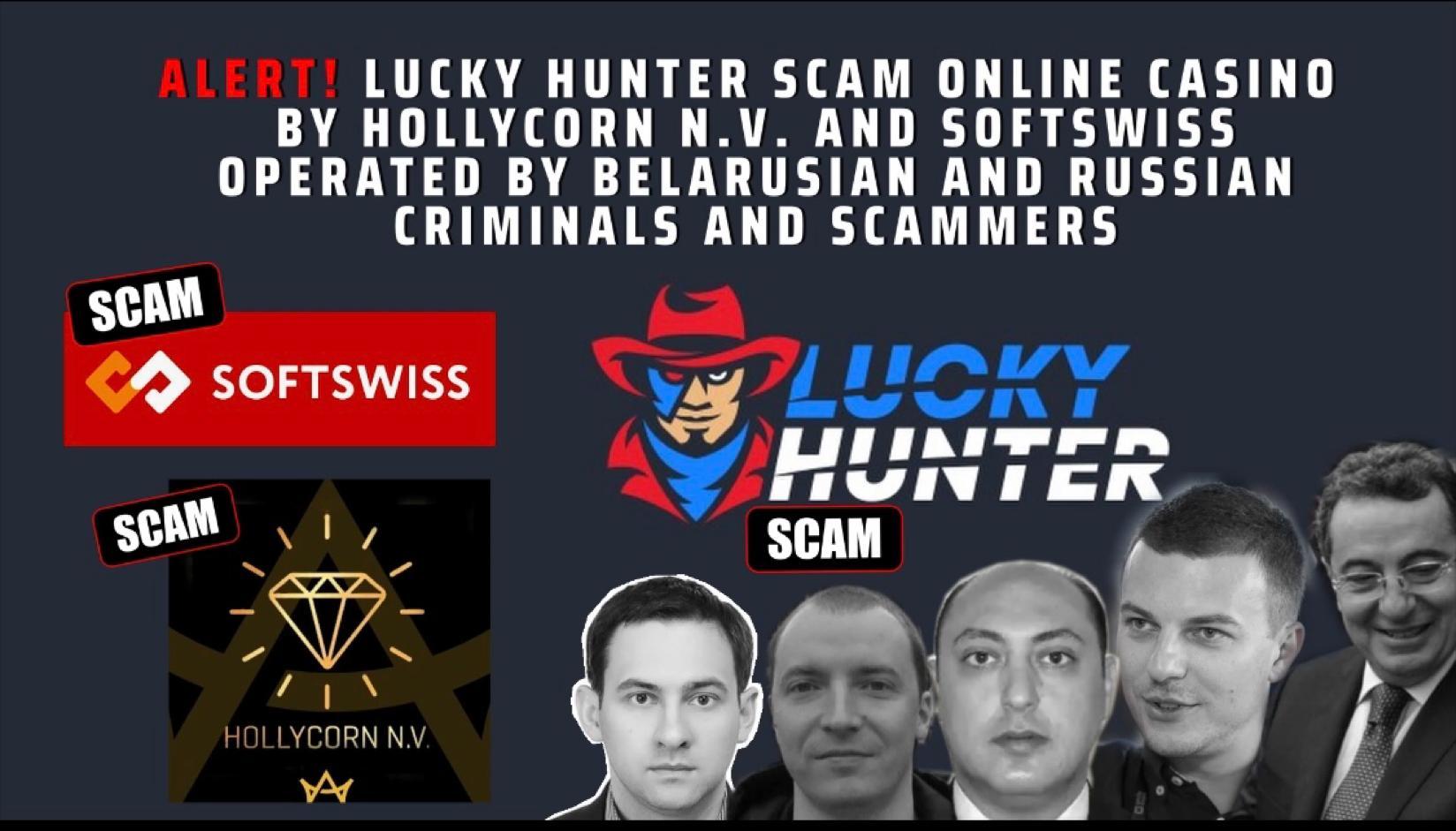 Fraud alert - Cybercrime LUCKY HUNTER Casino scam online casino