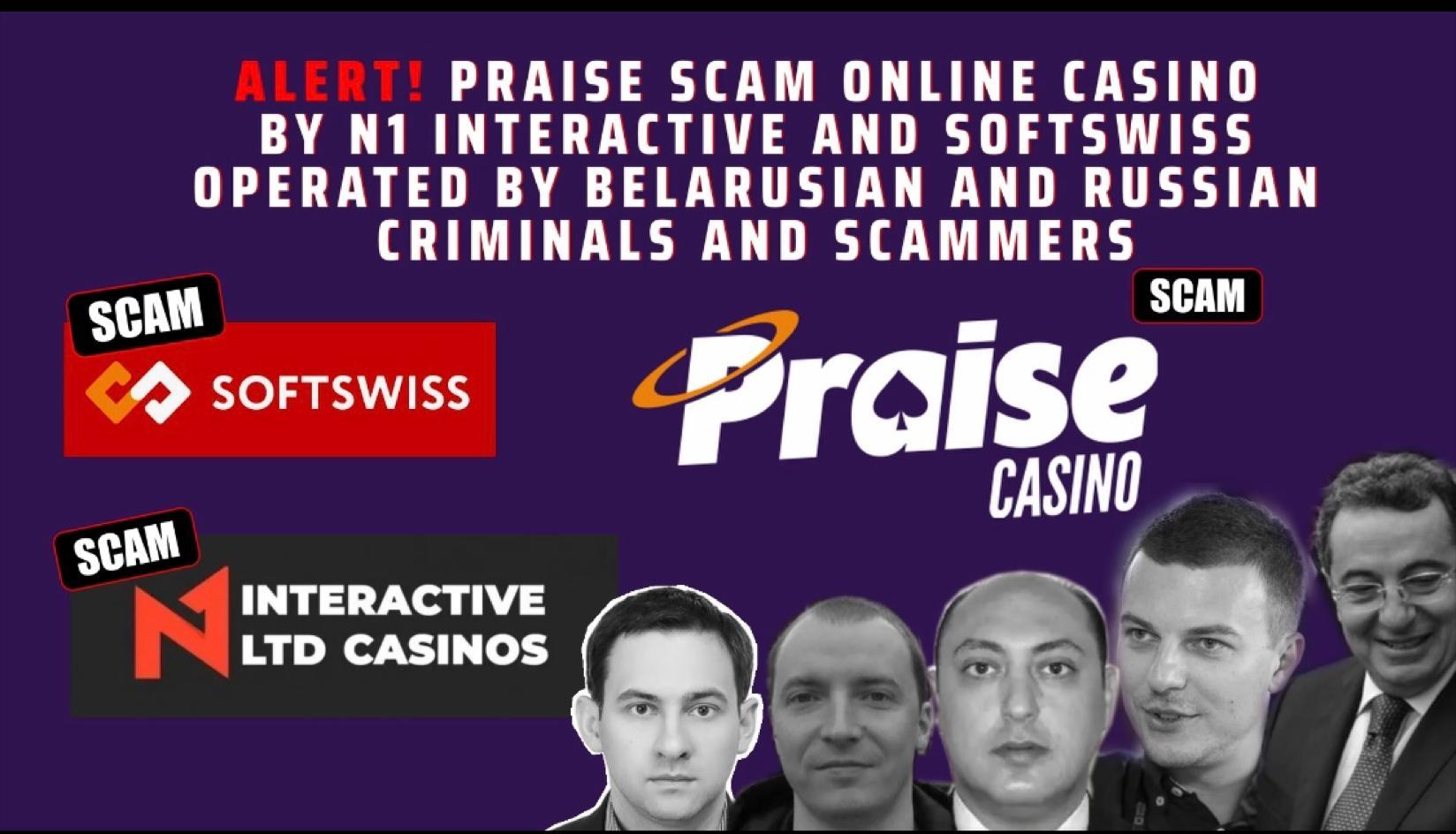 Fraud alert - Cybercrime PRAISE Casino scam online casino