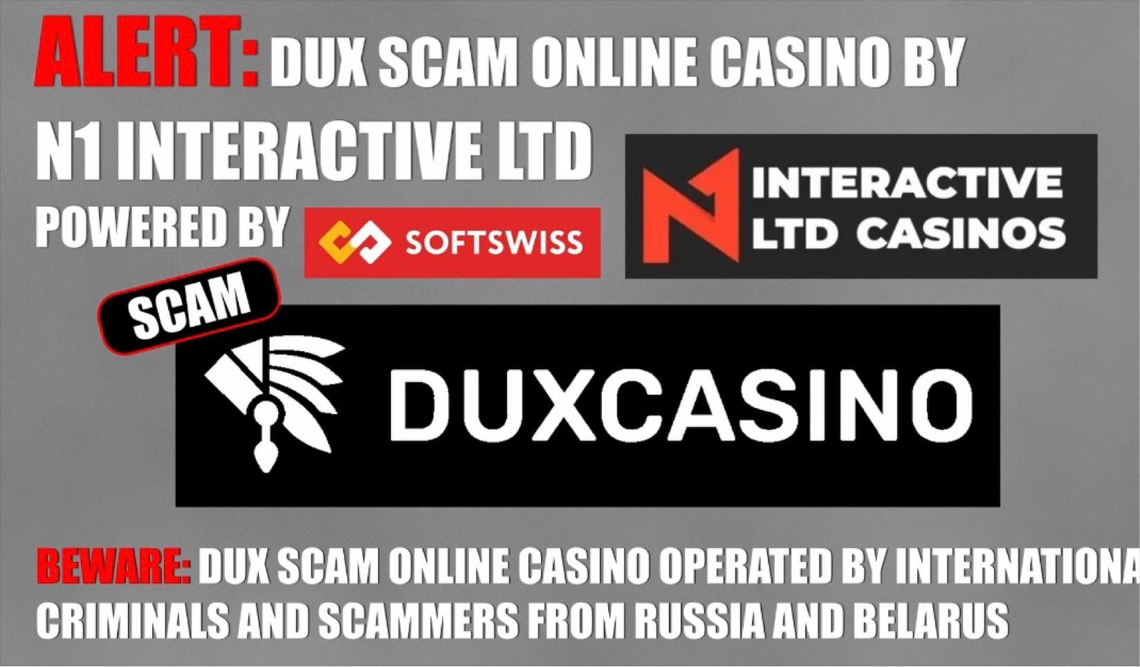 Fraud alert - DUXCASINO scam online casino